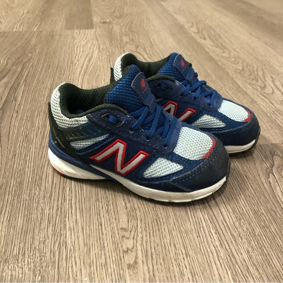 New Balance 990v5 Sneaker Toddler Size 5.5M Andromeda Blue/Red IC990NC5‎ - Picture 5 of 9